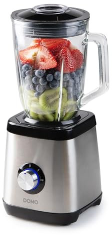 DOMO DO1133BL Blender Edelstahl - Glaskrug - 1,5 L - 1000 W