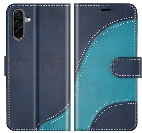BoxTii Cover per Samsung Galaxy A26 5G, Custodia in PU Pelle Portafoglio, Magnetica Flip Cover a Libro con Slot per Schede per Galaxy A26 5G, Blu