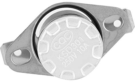 Thermostat KSD301, 5PCS AC 250V 10A Alimentation Alimentation Interrupteur de Ventilateur Thermique Normalement fermé Interrupteur de Contrôle du Ventilateur de Cheminée pour Le Ventilateur (40℃)