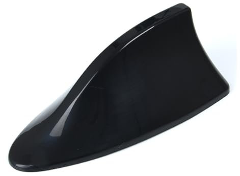 GERUI Haifischantenne Universal Auto –Haiflosse Autoantenne Universal Shark Autoantenne Verstärker AM FM Radio mit Wasserdichter Gummi (schwarz)
