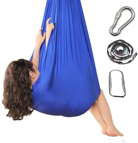 Columpio sensorial de hasta 300 Libras for Interiores y Exteriores(Blue)