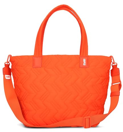 Zwei Damen Puffer Tasche Cleo CL200 gesteppter Shopper, quilted Tote Bag, ultraleicht, wasserabweisend, robust, als große Umhängetasche mit zusätzlichem langen Gurt tragbar