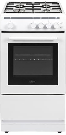 Willow WGS50CW 50cm Freestanding Single Cavity Gas Cooker with 4 Burners - White