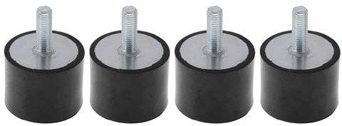 A ABSOPRO 4 Stk M8 Gummi Metall Vibrationsdämpfer Aufnahme 40x30mm(D*H) Schwarz