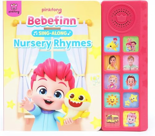 Libro Sonoro Musicale con Filastrocche per Cantare di Bebefinn per Bambini 1–3 Anni | 10 Pulsanti, 10 Canzoni Giocattolo Interattivo di Apprendimento di Pinkfong