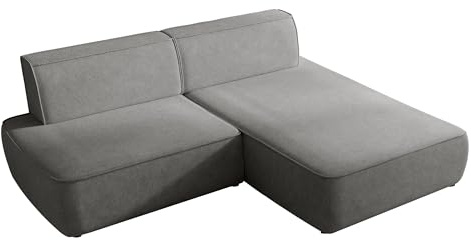 Mirjan24 Sofa mit Schlaffunktion Zuno, L-Form Schlafsofa, 3 Sitzer, Ecksofa mit Schlaffunktion und Bettkasten, Schlafcouch mit Bettkasten, Wohnzimmer Couch (Velo 635, Seite: Rechts)