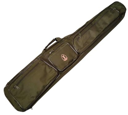 Generisch Langwaffenfutteral 6 Pockets Grün – Gewehrfutteral mit 6 Taschen, Rucksackgurten, Wasserabweisend, Gepolstert, Abschließbar, Tasche für Schalldämpfer & Zielfernrohr aus Polyester