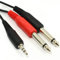 kenable Laptop 3.5mm Jack to Mixer 2 x 6.35mm Mono Jacks Cable Lead 3m [3 metres]