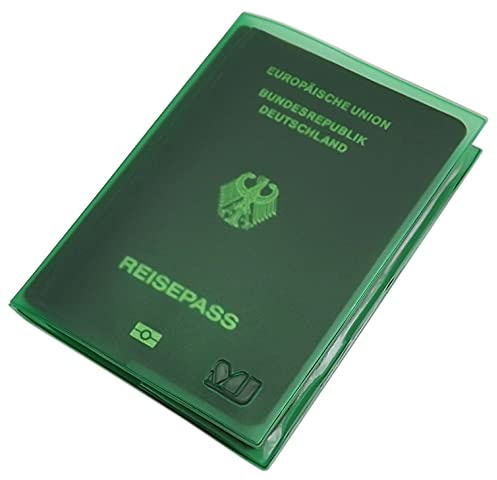 Reisepass Hülle mit 2 Fächer (Grün) | Ausweistasche, Ausweishülle