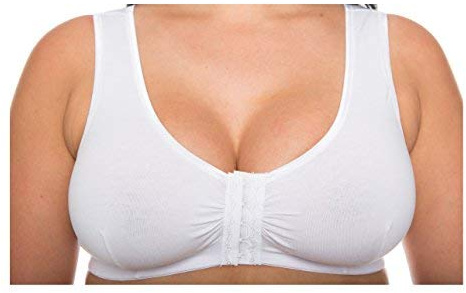 GEMM Cotton Lycra Non Wired Front Fastening Bra in Black-White-Nude-Floral Sizes 34B to 48DD