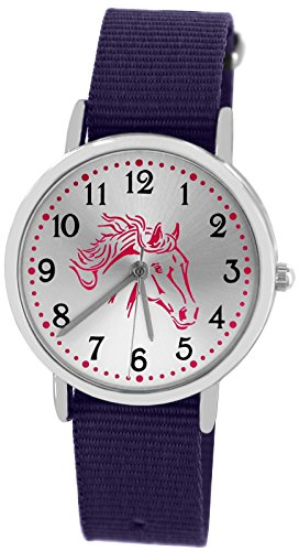 Pacific Time Kinderuhr Analog Quarz mit Textilarmband 86527