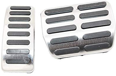 Für SKODA/FABIA I II 1 2 MK1 MK2 OCTAVIA 1U I ROOMSTER Pneumatische Bremspedalabdeckung Aluminiumlegierung Gummi Gaspedal Bremspedal Edelstahl Rutschfest 2St