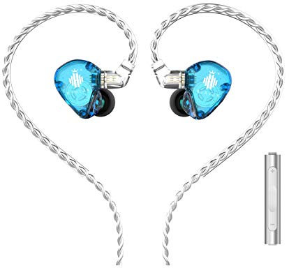 Hidizs MS1-Rainbow Monitor in Ear Auriculares IEM de diafragma de polímero con Cable de Alta resolución, con Cable Desmontable para teléfonos Inteligentes y Reproductores