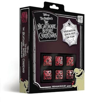 Disney The Nightmare Before Christmas Premium Dice Set, Red
