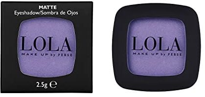 Lola Make-Up Sombra de ojos mono, lila, satinada, rica pigmentación intensa, alta cobertura, uso húmedo y seco, todo tono de piel, sin aceite mineral, vegano y libre de crueldad, n.º 037
