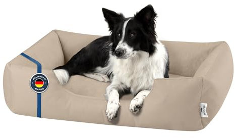 BedDog Hundebett Zara, Hundekissen mit abziehbaren waschbaren Bezug, Hundekorb, Hundesofa, für mittel-große Hunde, L
