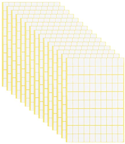 1500 Pcs, 13 x 19 mm Selbstklebend Etiketten weiß, Universal Etiketten bedruckbar, Klebeetiketten, Namensschild beschreibbar, Beschriften Aufkleber geeignet für Büro, Haushalt, Schule, Name