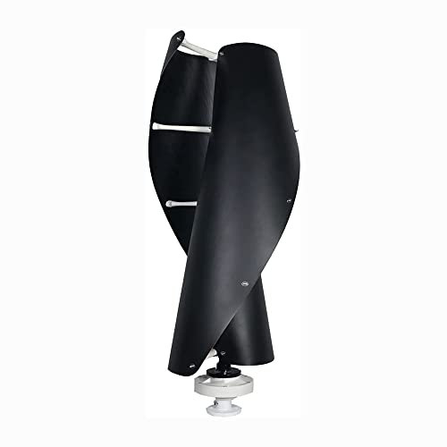 Genway Turbine eoliche, 2000 W, generatore di energia eolica, asse verticale, permanente, 24 V, 48 V, 96 V, 120 V, generatore eolico per esterni, colore nero