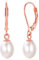 FOCALOOK Orecchini Perla Argento 925 Donna Orecchini in Argento 925 con Perla Orecchini Perle Rosa Argento 925 d'Acqua Dolce con Confezione Regalo