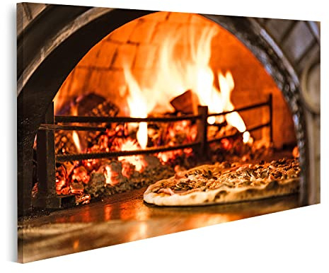 islandburner Bild auf Leinwand Heiße Flammen Pizza ofen Döner Bude Pizzeria Imbiss Italiener Bilder Wandbilder Poster