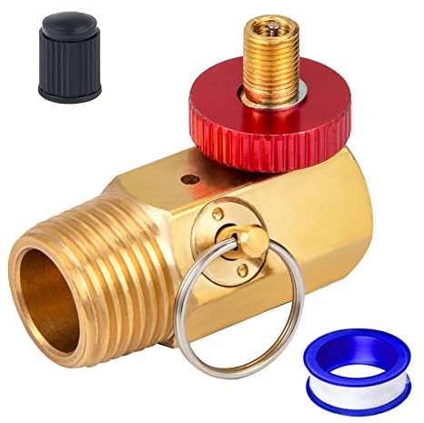 Breezliy Air Tank Manifold Tool with Fill Port, Performance Tool W10056 Air Tank Manifold ，Ball Valve and Relief Bypass 1/2 NPT Tank x 1/4 NPT Hose x 1/8 NPT Gauge，for Air Compressor Carry Tank