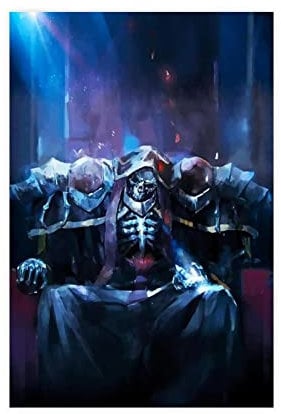 RIPEX Overlord Anime-Poster Leinwand Poster Wandkunst Dekor Druck Bild Gemälde für Wohnzimmer Schlafzimmer Dekoration ohne Rahmen Stil 30 x 45 cm