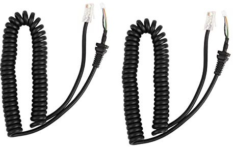 KVSERT 2X Auto Mano Altoparlante Microfono Sostituzione Mic Cavi per -48A6