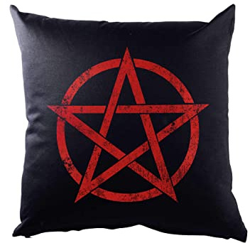 Urban Backwoods Red Pentagram Sign Kissen Dekokissen