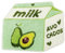 Obst-Avocado-Badematte für Badezimmer, niedliche grüne Badezimmermatten für Kinder, rutschfest, Obst-Badteppich, Milch-Cartoon-Form, Badezimmer, Plüsch, dekorative Badewannenmatte, waschbar