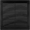 Vent Systems Cubierta de ventilación de plástico negro de 8 x 8 pulgadas (dimensiones de apertura) - Rejilla de ventilación cuadrada plana - Deflector de ventilación - HVAC 10 x 10 pulgadas