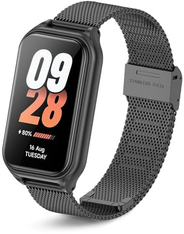 MIJOBS Cinturino in Metallo per Xiaomi Smart Band 8 Active Braccialetto, Braccialetto Squisito Compatibile con Xiaomi Smart Band 8 Active Cinturino di Ricambio