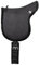 PFIFF 103004 Reitpad, Bareback Pad, baumloses Reitkissen aus Velourleder und Kunstfell, Sattelkissen inkl. Sattelgurt, Schwarz, Full
