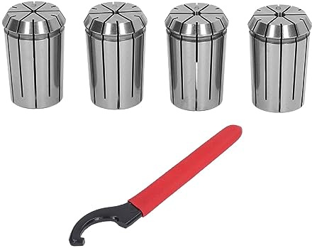 Uadme 4 Stück Spannzangenfutter, Federstahlgenauigkeit OZ25 Drehmaschine Spannzange Dia3 Dia4 Dia5 Dia6 Mit Schraubenschlüssel