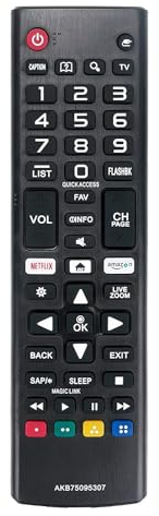 Ersatz Fernbedienung für Alle LG Modelle Universal TV Remote Control AKB75095307 AKB75095308 AKB73715601 (Alle Modelle)