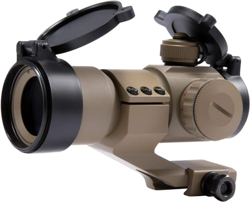 ESSLNB Red Dot Visier Airsoft Scope Leuchtpunktvisier Rotpunktvisier für 22mm/20mm Schiene mit Montage und Schutzkappe