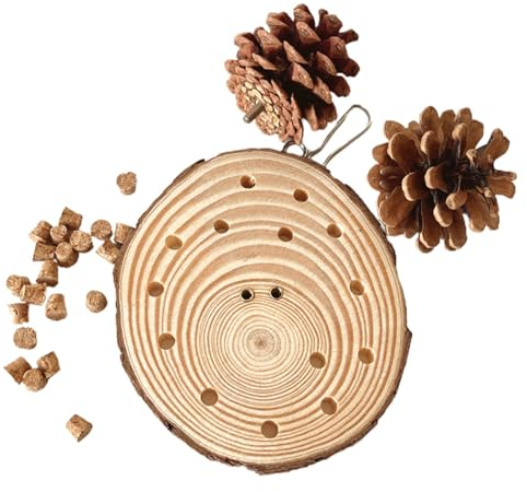Vogel-Kork-Holzspielzeug, Vogel-Kauspielzeug aus Holz - Hölzernes Beißtraining für Futtersuche-Vogelspielzeug,Papageien-Futtersuche und Kauen, hölzernes Beißtraining, Stressabbau, lustiges Papageienkä