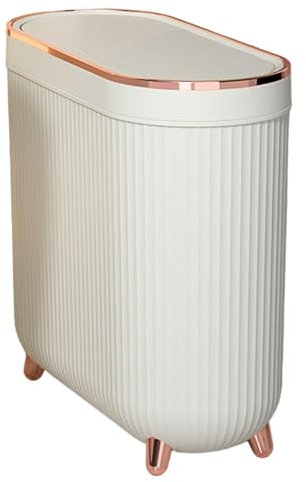 Generic - Poubelle de salle de bain - Rose Gold - 32 x 14 x 30 cm - 13,44 L - ABS - Rectangulaire - Polie - Poubelle de toilette mince