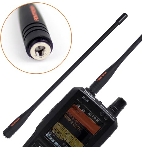 Antenna per radio scanner della polizia | Remtronix 920S | Tipo di estremità SMA | 400 – 480 MHz e 700 ~ 900 MHz UHF antenna digitale, analogica e separata | frusta flessibile 9 pollici | Aumenta la