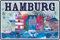 Deko Blechschild für Hamburg Fans, Liebhaber, Souvenir, Tourismus, Erinnerung, Sehenswürdigkeit, Geschenk Schild, 20 x 30 cm (Hamburg 1)