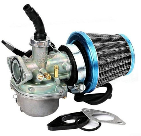 Oniissy Carburatore a mano da 19 mm con filtro dell'aria PZ19 per moto ATV KART da 50 cc, 70 cc, 90 cc, 110 cc, 125 cc con motore a 4 tempi