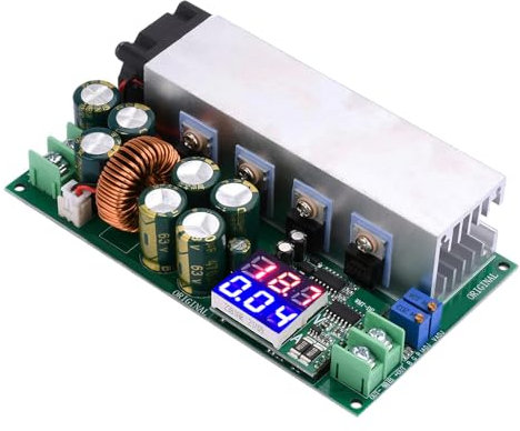 Módulo de suministro de energía de paso a paso DC-DC, CVCC 12V-80V to 2.5V-50V 20A 600W Transformador de voltaje ajustable con dos pantallas de visualización