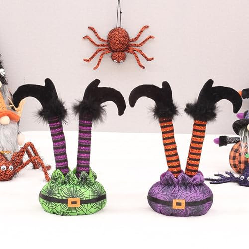 Halloween Deko Handstand Elfenbeine, 28cm Halloween Deko Innen Handstand Hexen Bein, Halloween Dekoration Horror Hexenbeine, Elfenbeine Halloween Deko Gruselig für Garten, Tisch, Party (2PCS)