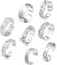 OATIPHO 8st Fußring Schwanzring Zehenring Ringe Silber Zehenknöchel Vintage Silberringe Silberner Anzug Silberschmuck Modeschmuck Mann Klingelt Dekorativer Fußring Boho-ringe Metall Silver