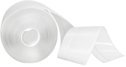 Zócalo blando autoadhesivo, 50 x 20 mm, 6 m, PVC, zócalo autoadhesivo, para cocina y baño, color blanco