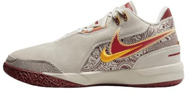 Nike Men's Lebron NXXT Gen AMPD Basketball Shoes, Light Bone/University Gold/Team Crimson, 10.5 UK