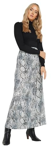 Long Tall Sally - LTS Tall Snake Print Slip-On Maxi Skirt - Women's Grey