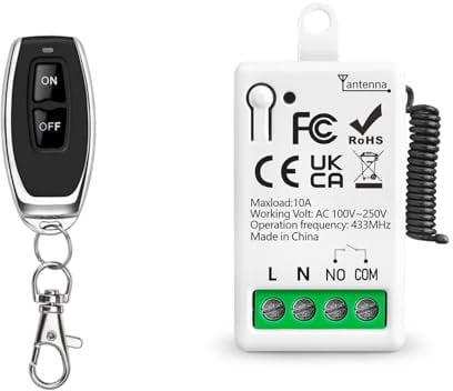 Tedeligo 433 Mhz AC 220V 230V 1Canale Interruttore Di Controllo Remoto Wireless Modulo Ricevitore Rele RF Con 1 Trasmettitori, Controller Passivo Con Contatto Pulito, Per Sistema Porte Da Garage