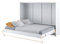 Friderik Concept PRO 4 CP-04 Wandklappbett Horizontal Schrankbett, 140x200 cm (Weiß Hochglanz)