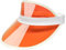 Bismaa Unisex 80s Style Retro Neon Sun Visor - Womens Golf Visor Hat for Sports Fancy Dress UK, Orange-1-