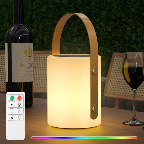 MALUX Solar Tischlampe Outdoor Warmweiß Tischlampe 8 Farben Solar Tischleuchte Outdoor Wasserdicht IP44 für Garten Wohnzimmer Terrasse